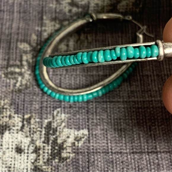 Costume Earrings Turquoise Oval Earrings - Picture 9 of 14